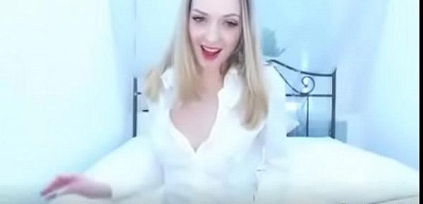  Blonde cutie having fun on webcam
